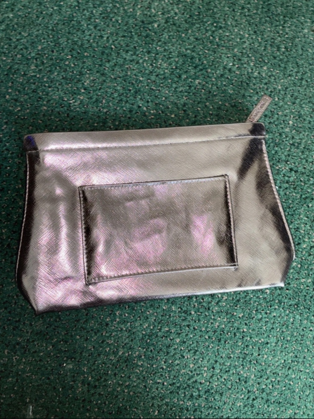 Lancôme Metallic Pewter Cosmetic Pouch